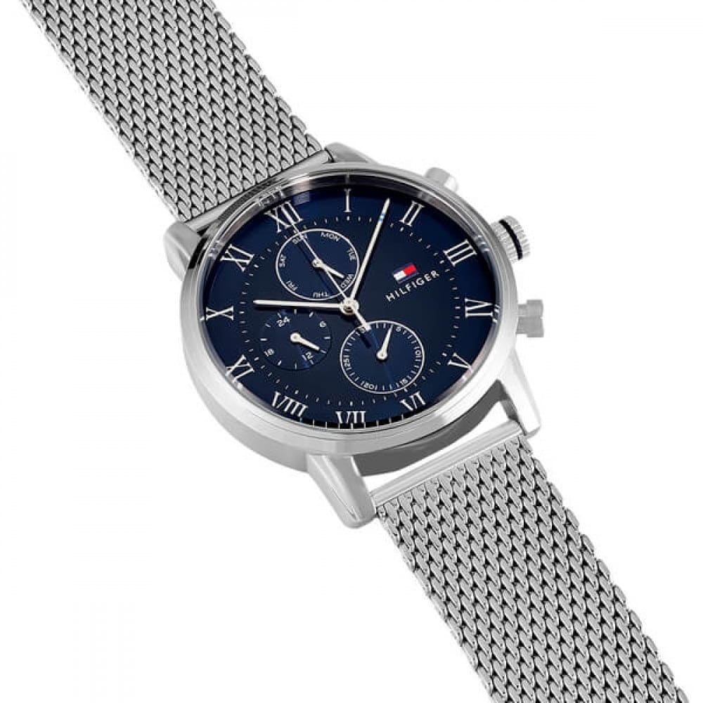 Tommy Hilfiger Men’s Watch 1791398 Blue Dial Mesh Strap