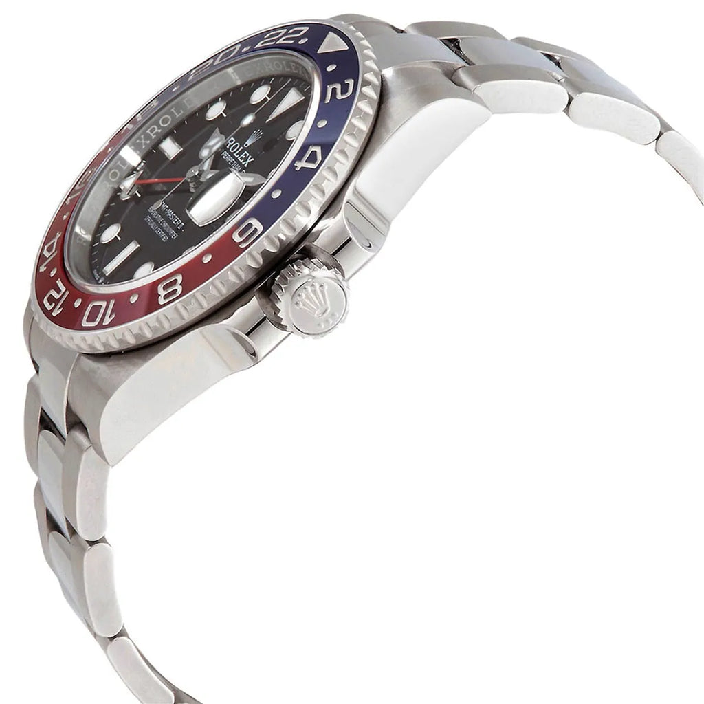 Rolex GMT Master II Pepsi m126710BLRO-0002 Men’s Watch Black Dial Silver Band