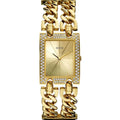 Guess Gold-Tone Crystal-Accented Watch For Women W0072L1