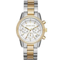 Michael Kors Women's White Dial Stainless Steel Band Watch - MK6474